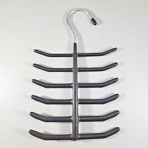 Necktie Rack Hanger Organizer for Men Closet Metal & Rubber for up to 24 Ties